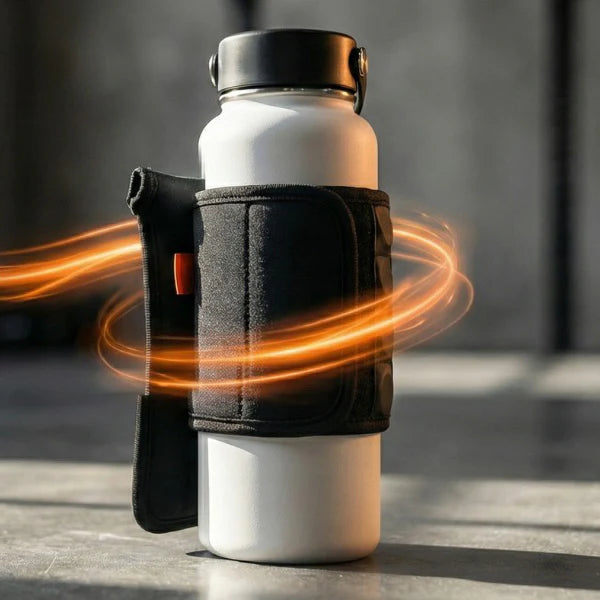 Magnetic Gym Water Bottle Holder Sleeve with Phone Pocket
