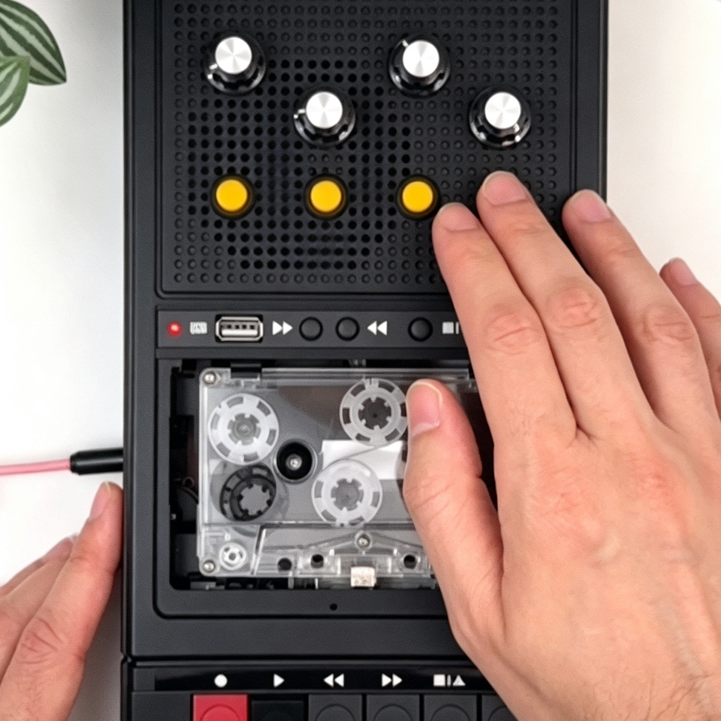 4-Button Variable Speed Cassette Player Instrument Converter