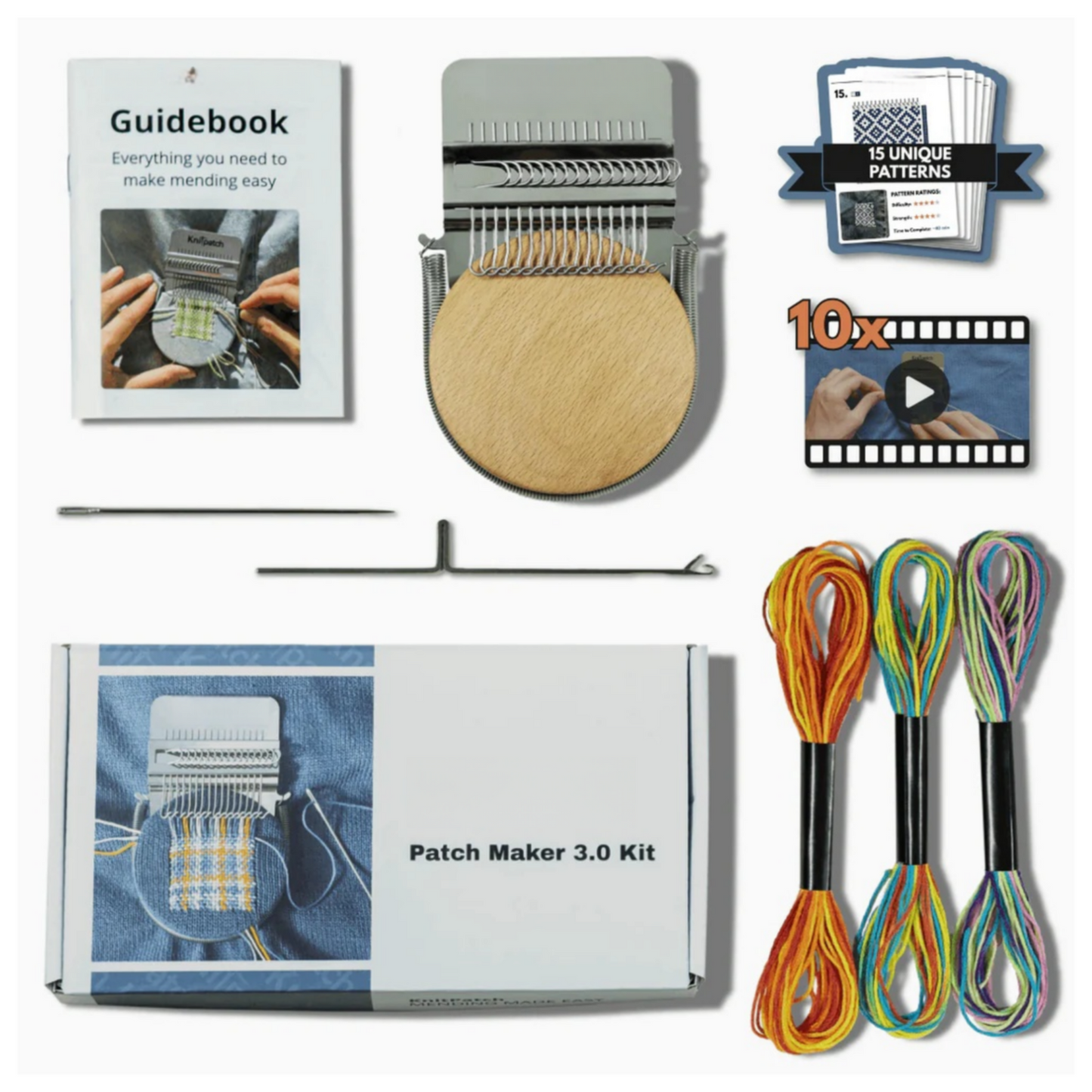 Visible Mending Kit – Fix Holes in Jeans, Sweaters & Socks