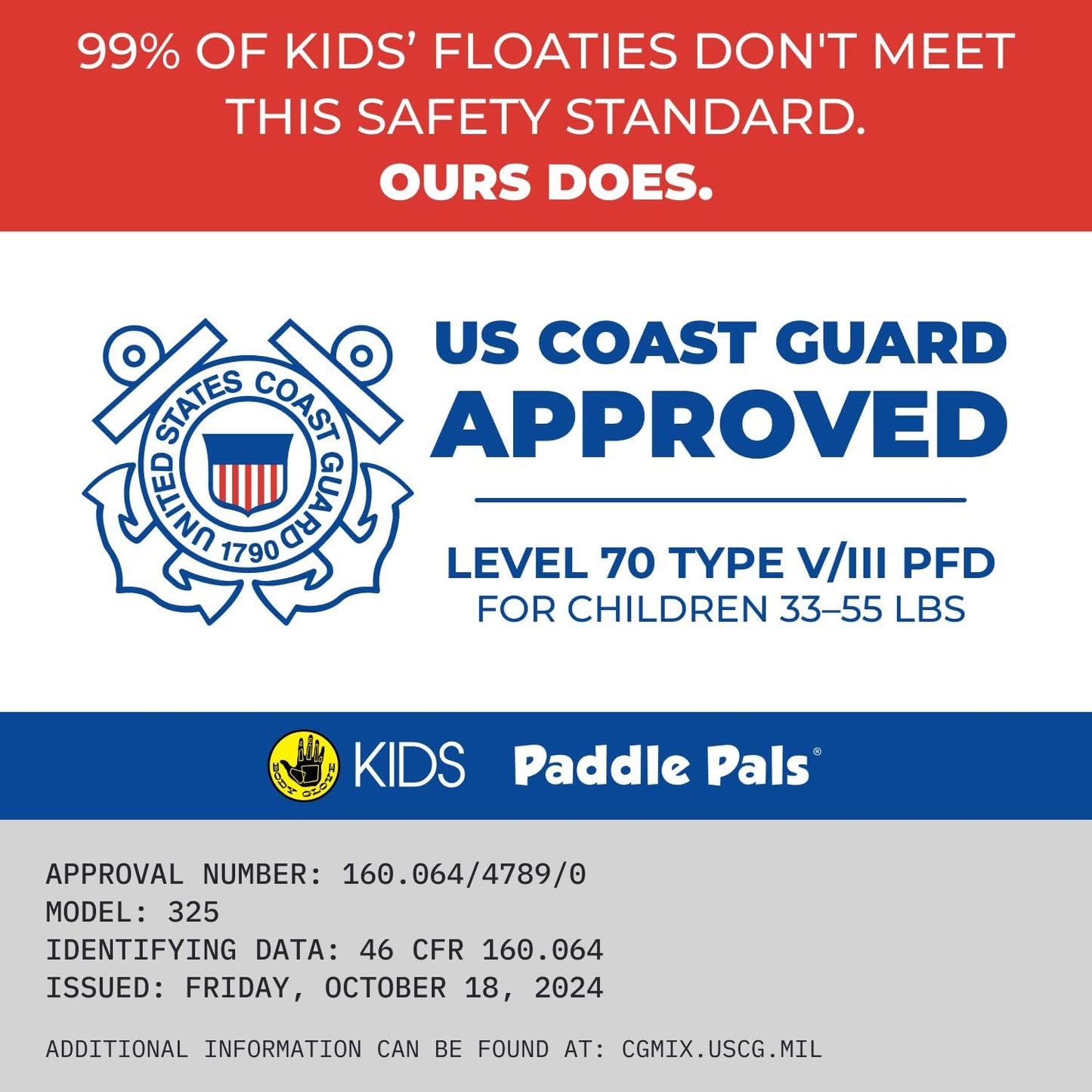 Kids Learn‑to‑Swim Life Vest – Level 70 PFD