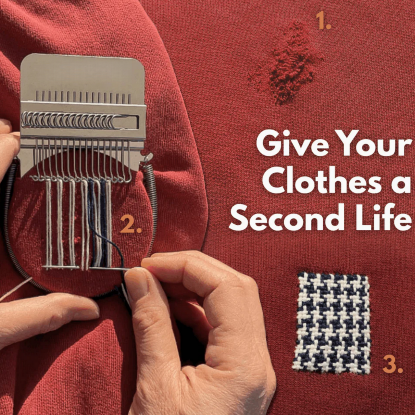 Visible Mending Kit – Fix Holes in Jeans, Sweaters & Socks