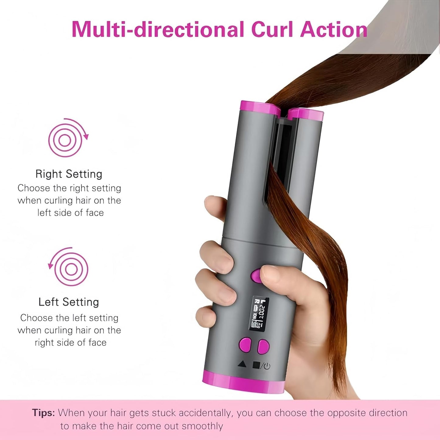 Cordless Curling Iron – Rechargeable & Tangle‑Free