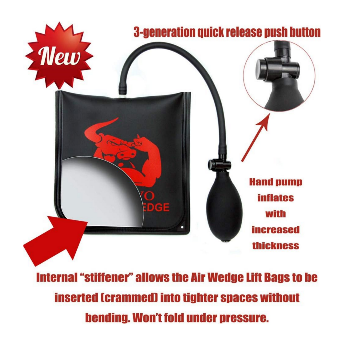 Portable Air Wedge – 300LB Lifting Capacity