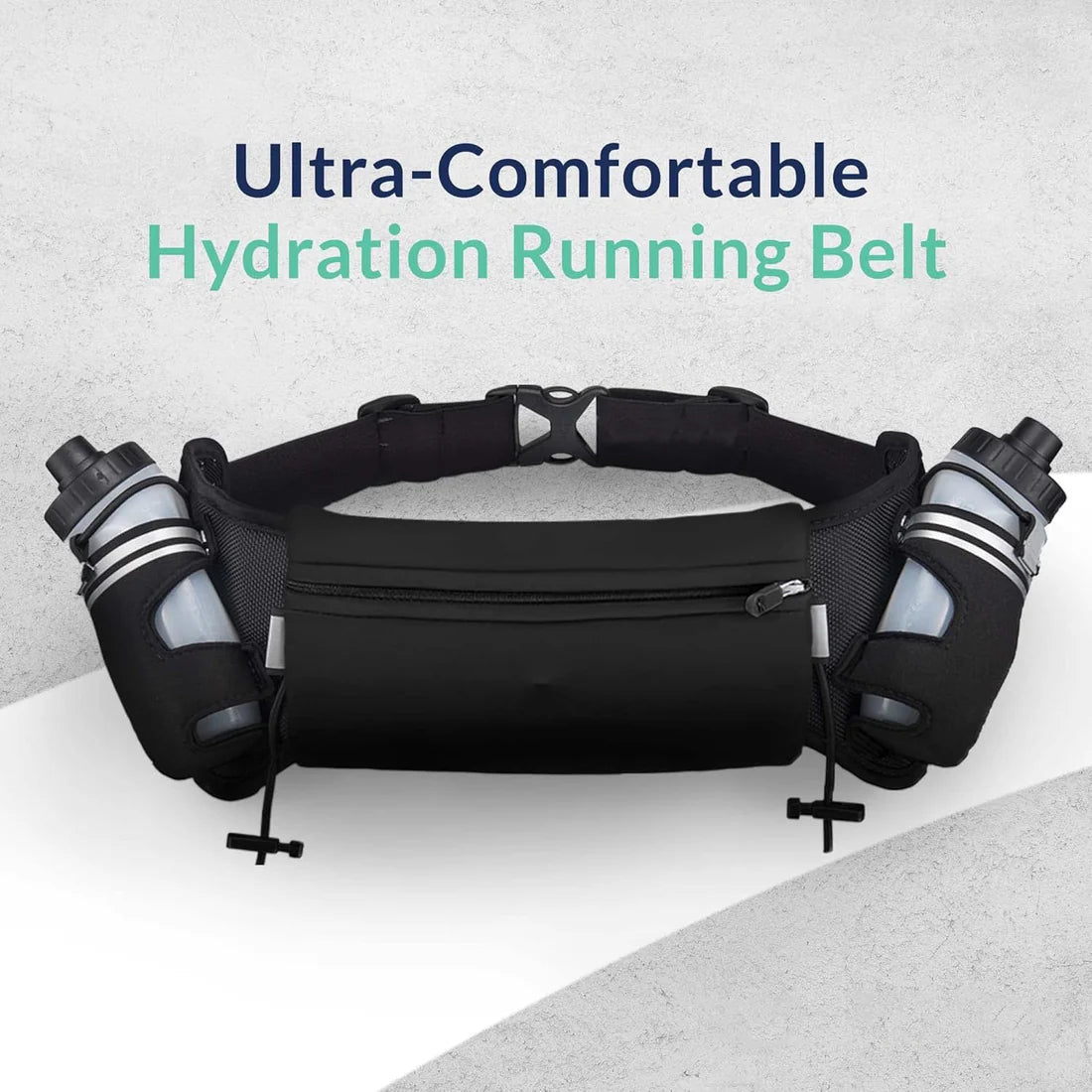 Unisex Running Hydration Belt with Dual Bottles
