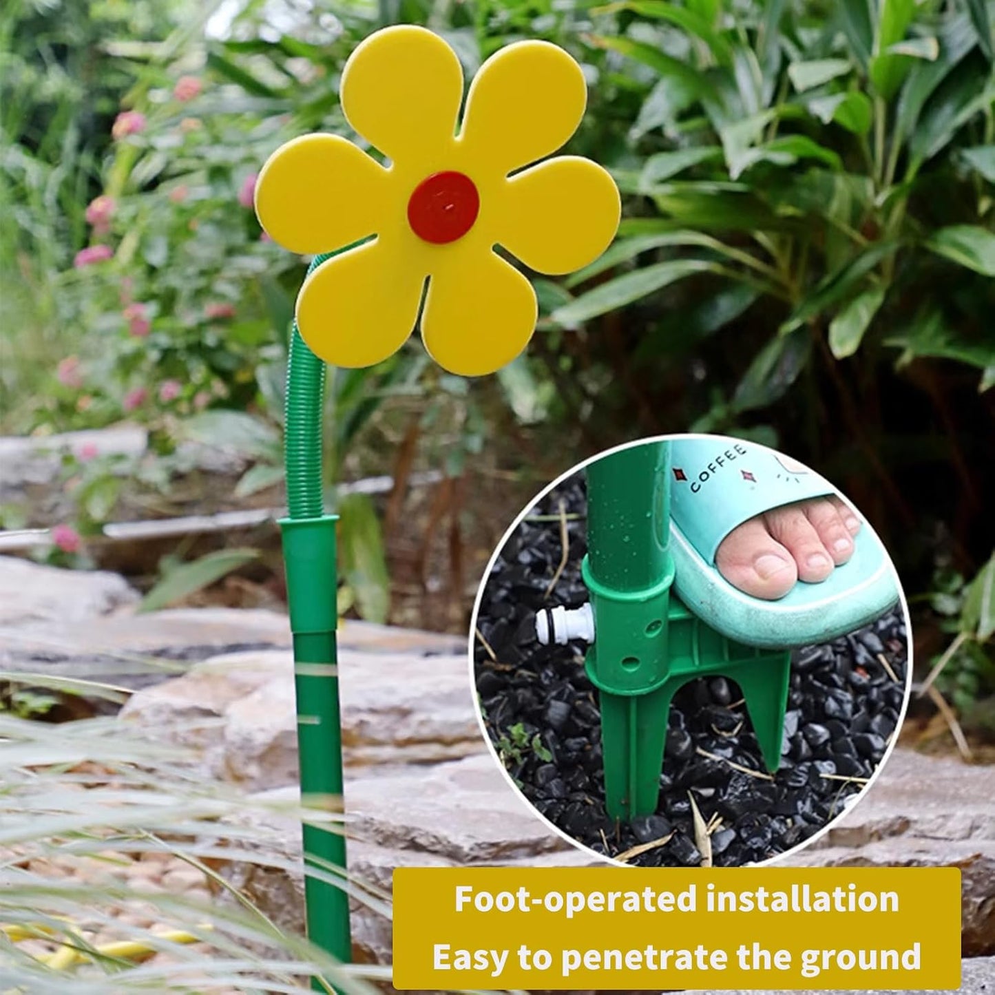 Dancing Sunflower Sprinkler – No Batteries, Just Crazy Fun