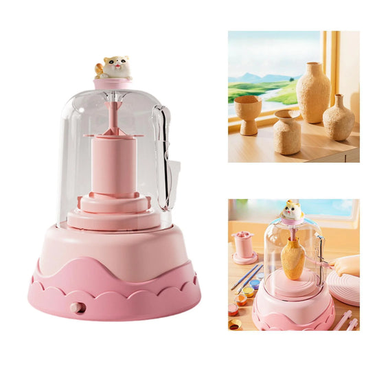 Kids Electric Pottery Wheel – Portable USB Clay Art Toy