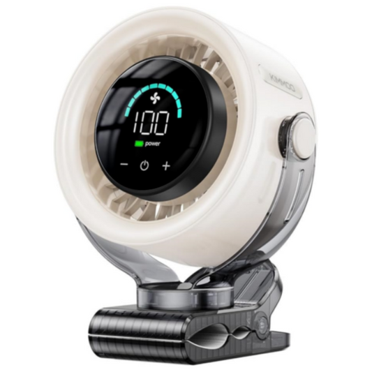 4000mAh Rechargeable Clip Fan with 100 Speeds & LED Display