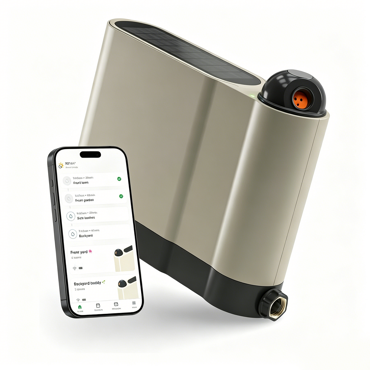 Smart Solar App-Controlled Lawn Sprinkler System with Weather Sensing Technology