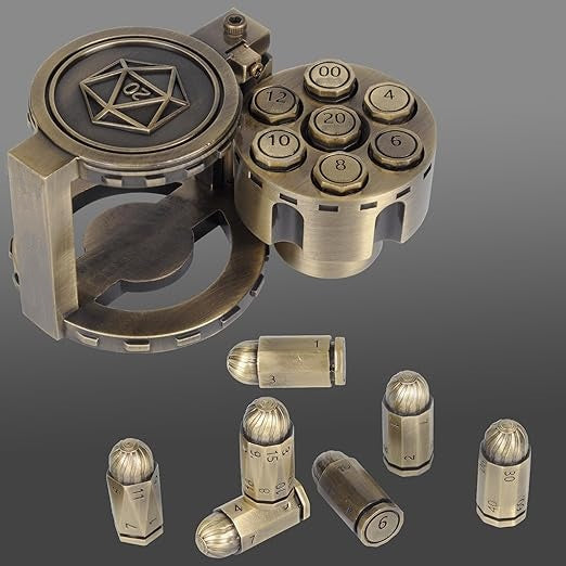 SPINNING REVOLVER DICE SET – Load, Spin, Roll, Repeat