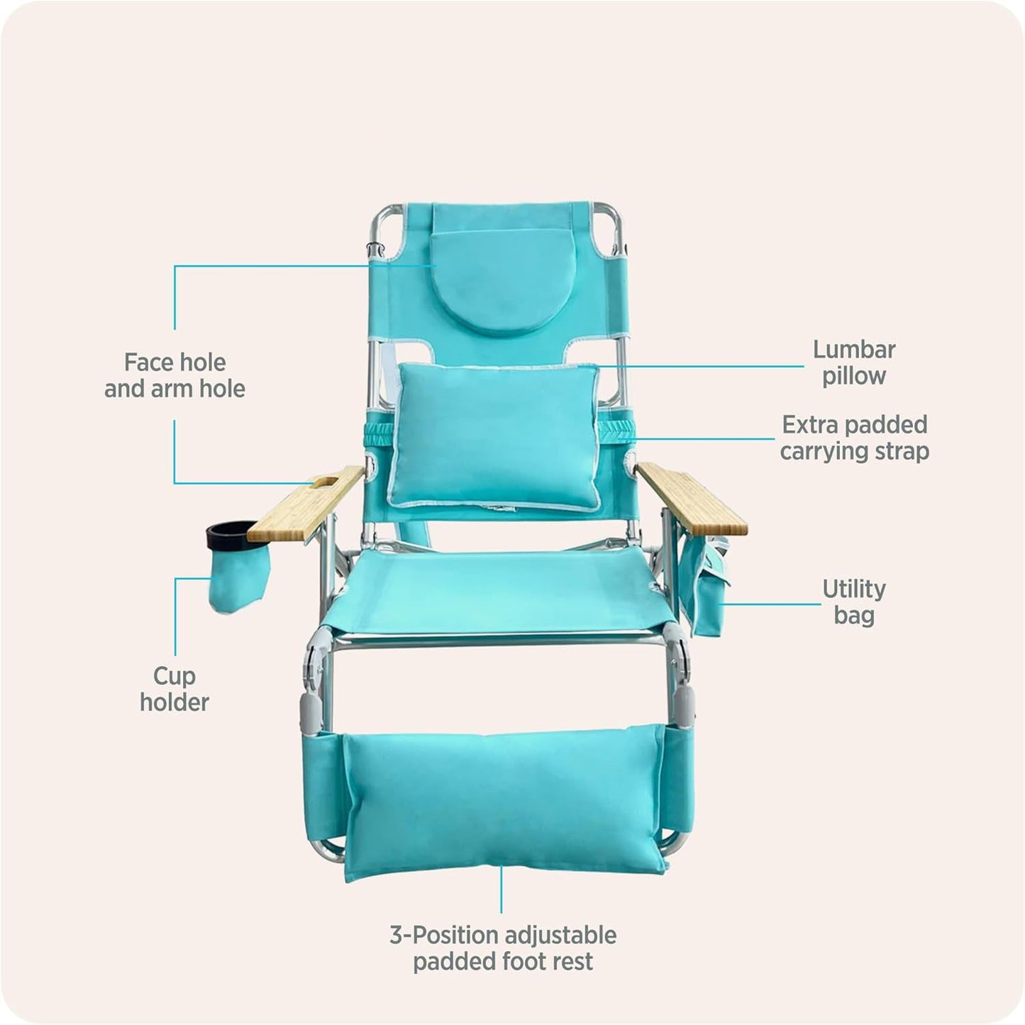 Luxury 3-in-1 Foldable Outdoor Lounger
