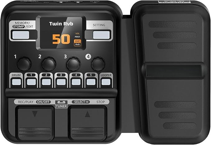 ONE PEDAL TO RULE THEM ALL – 77 Effects, 18 Amps, 50 Presets, Built-in Looper
