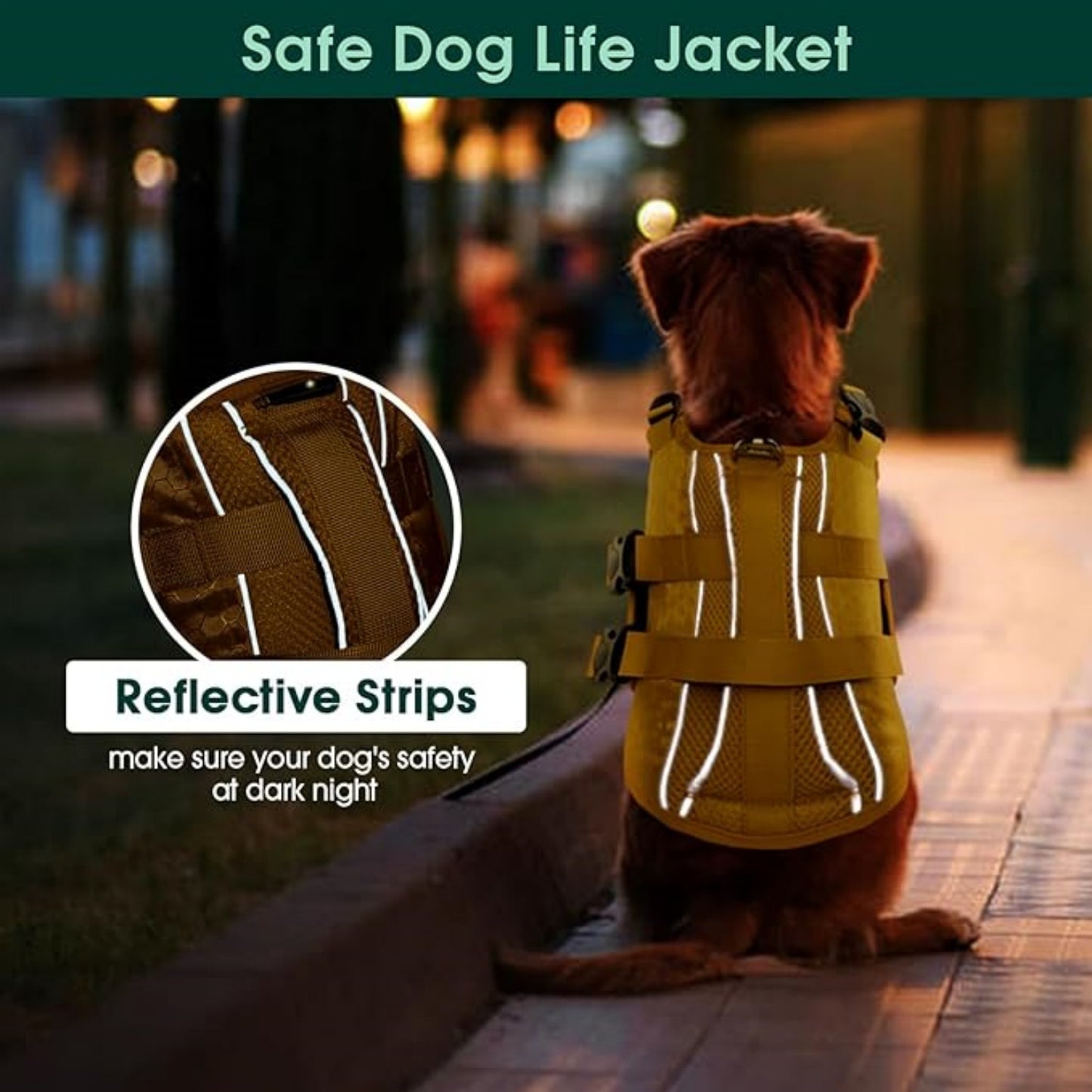 Stay Afloat, Stay Safe – High Flotation Dog Life Jacket with Reflective Strips & Rescue Handle