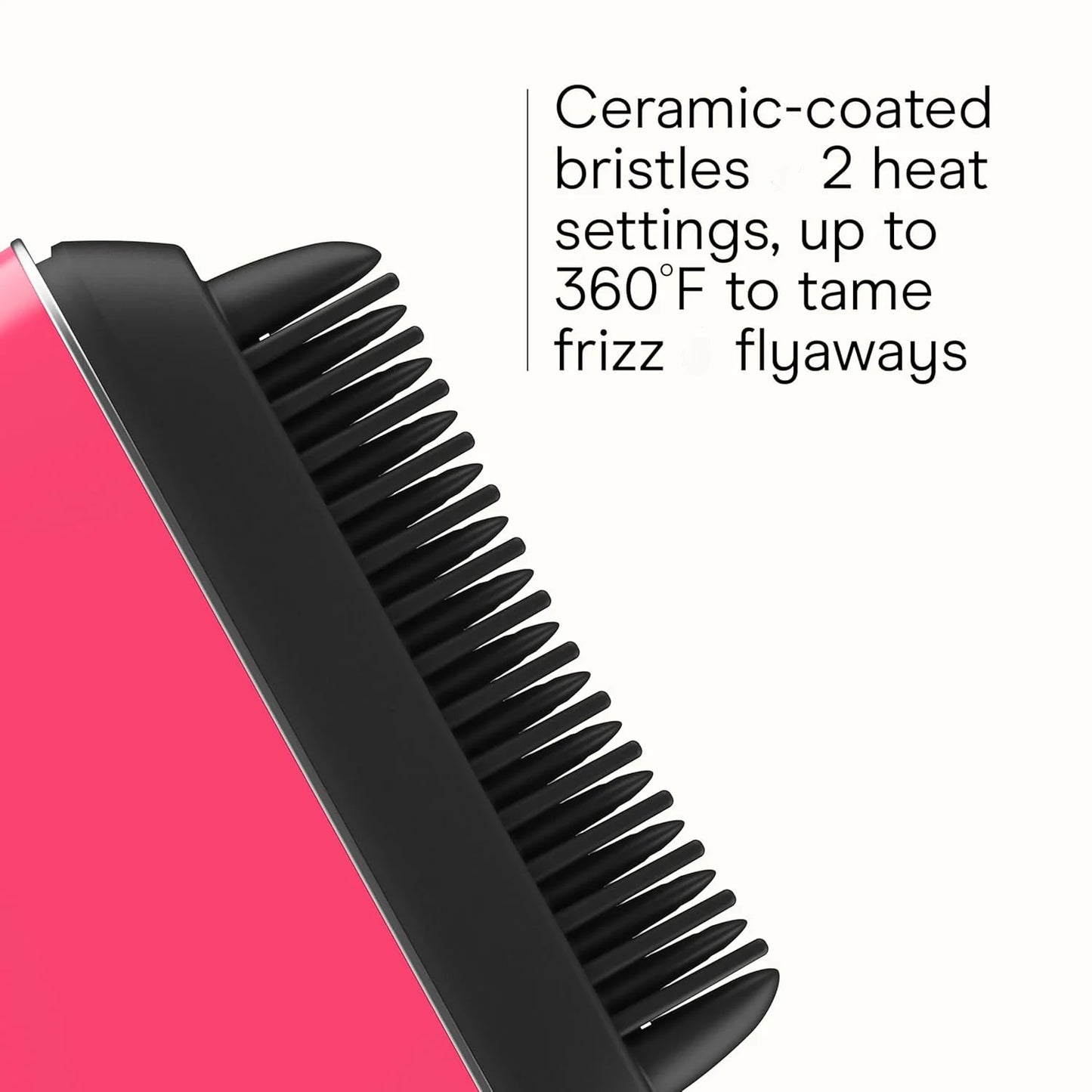 Cordless Heated Brush – Portable Ceramic Ionic Styling Tool