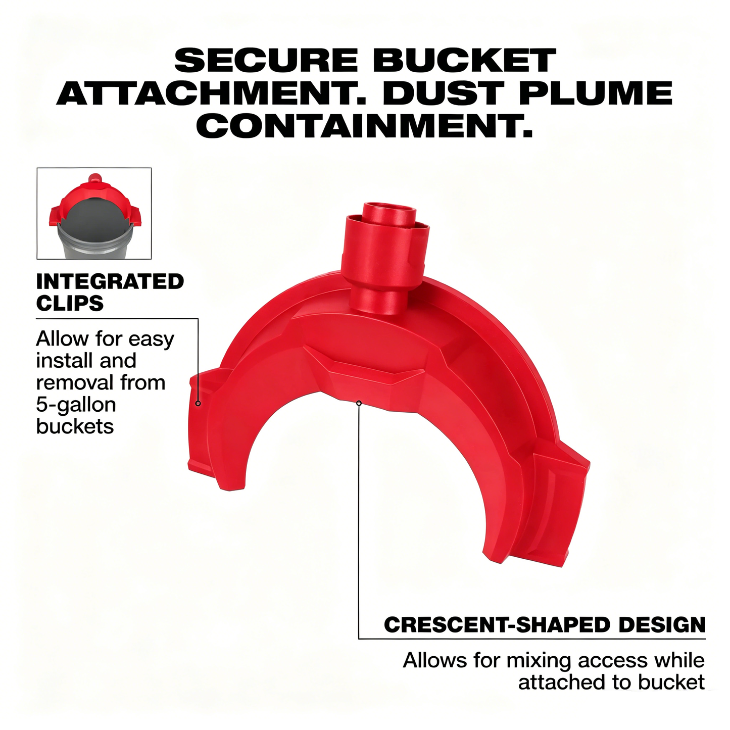 Bucket Lid Dust Collector