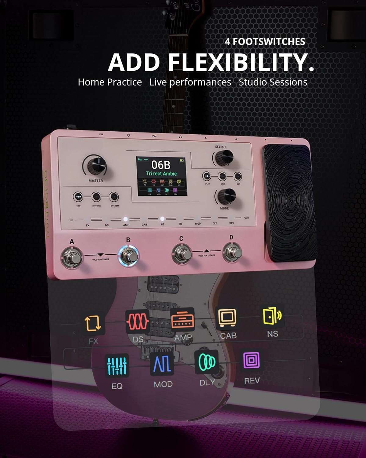 200 Tones, 55 Amps, 9 Hours of Freedom. Your Entire Rig in One Pedal.