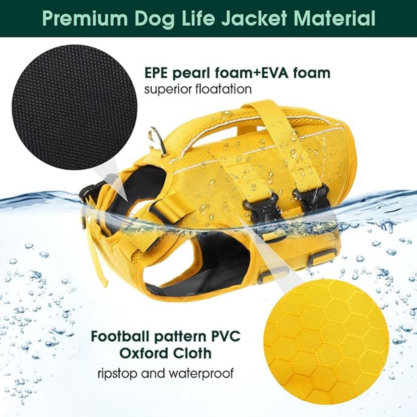 Stay Afloat, Stay Safe – High Flotation Dog Life Jacket with Reflective Strips & Rescue Handle