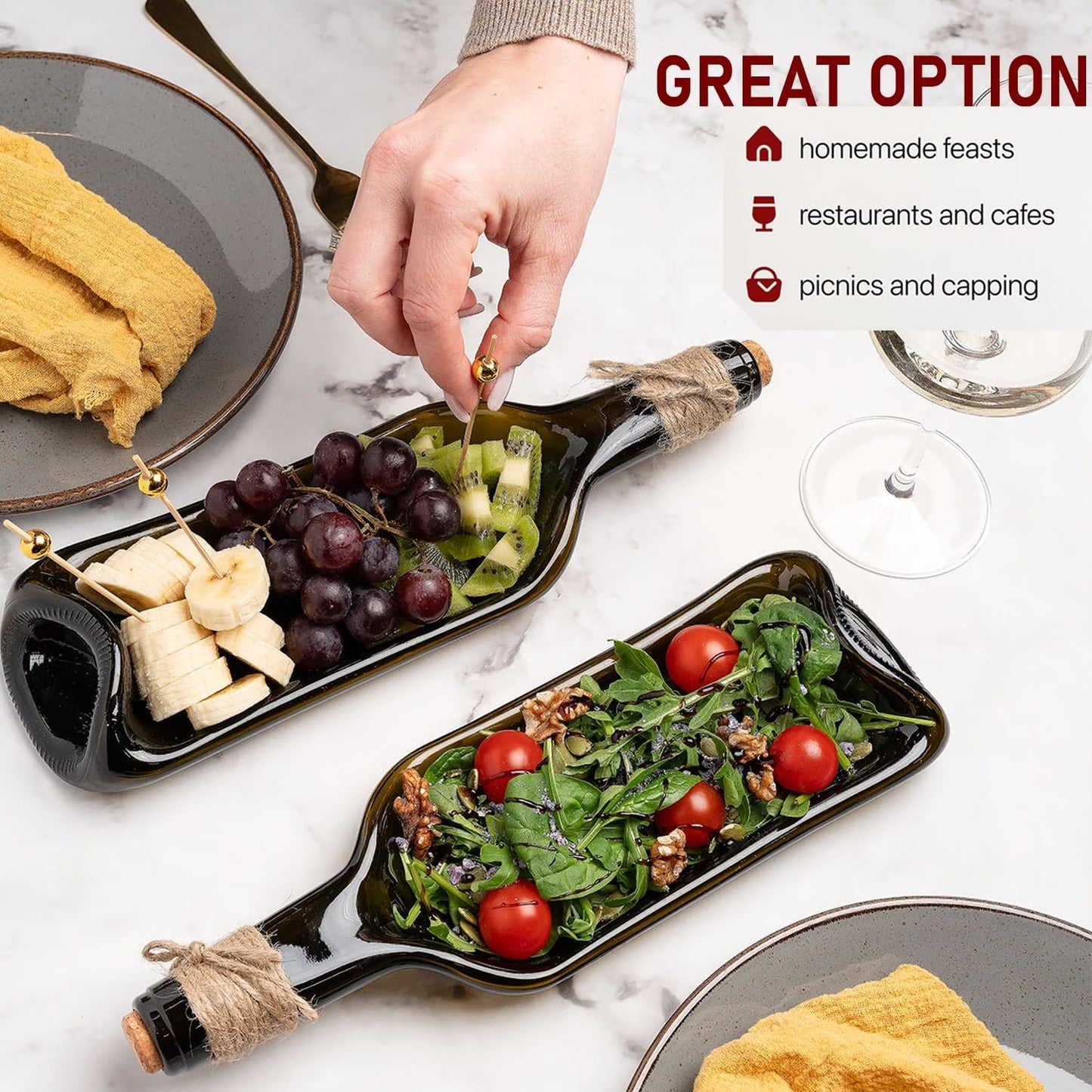 Melted Bottle Shaped Decorative Tray