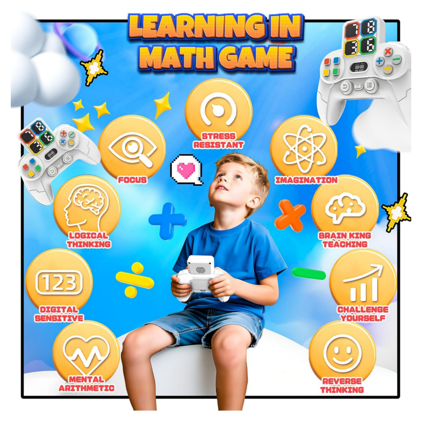 Master Math Facts Fast – Portable 24-Card Game for Addition, Subtraction, Multiplication & Division