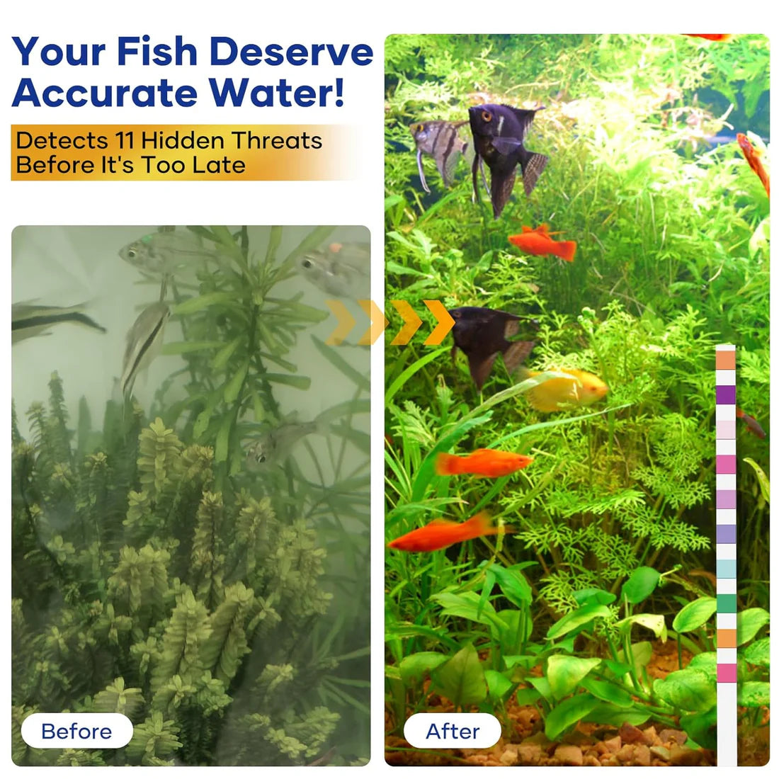 7-in-1 Aquarium Test Strips – 100 Strips | Water Test Kit & eBook