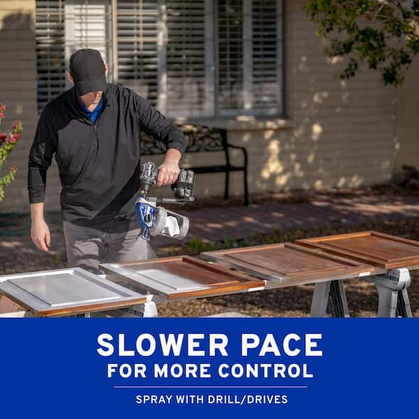 THE CORDLESS SPRAYER THAT WORKS WITH YOUR DRILL – No Thinning, No Hoses, No Limits