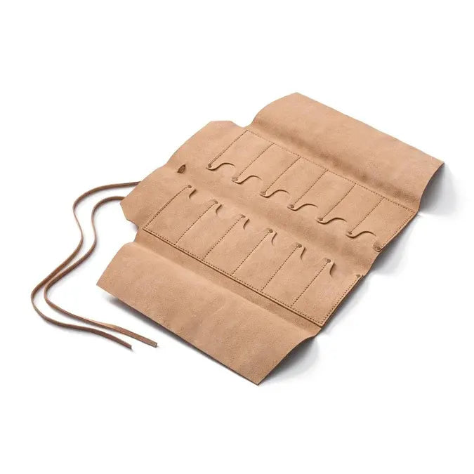 Leather Tool Roll – Heavy-Duty Leather Tool Organizer for Chisels & Hand Tools