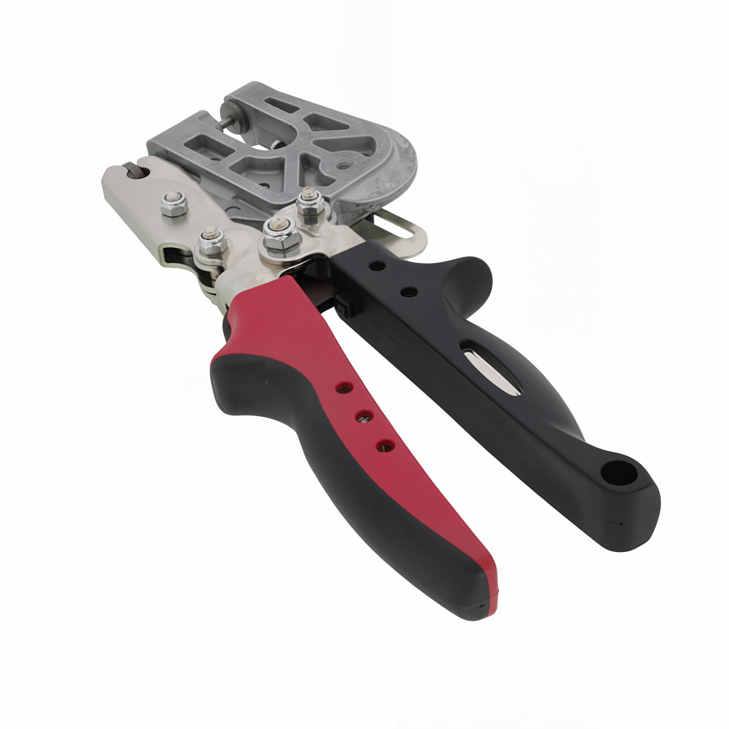 Adjustable Deep Throat Hole Punch Tool with Compound Lever Mechanism