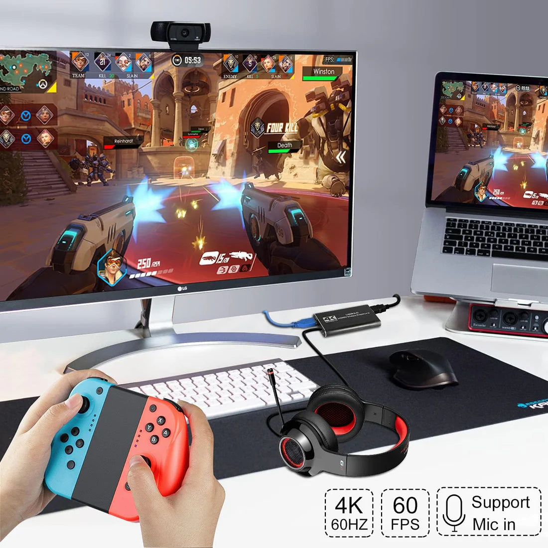 Video capture card that can be used for live streaming