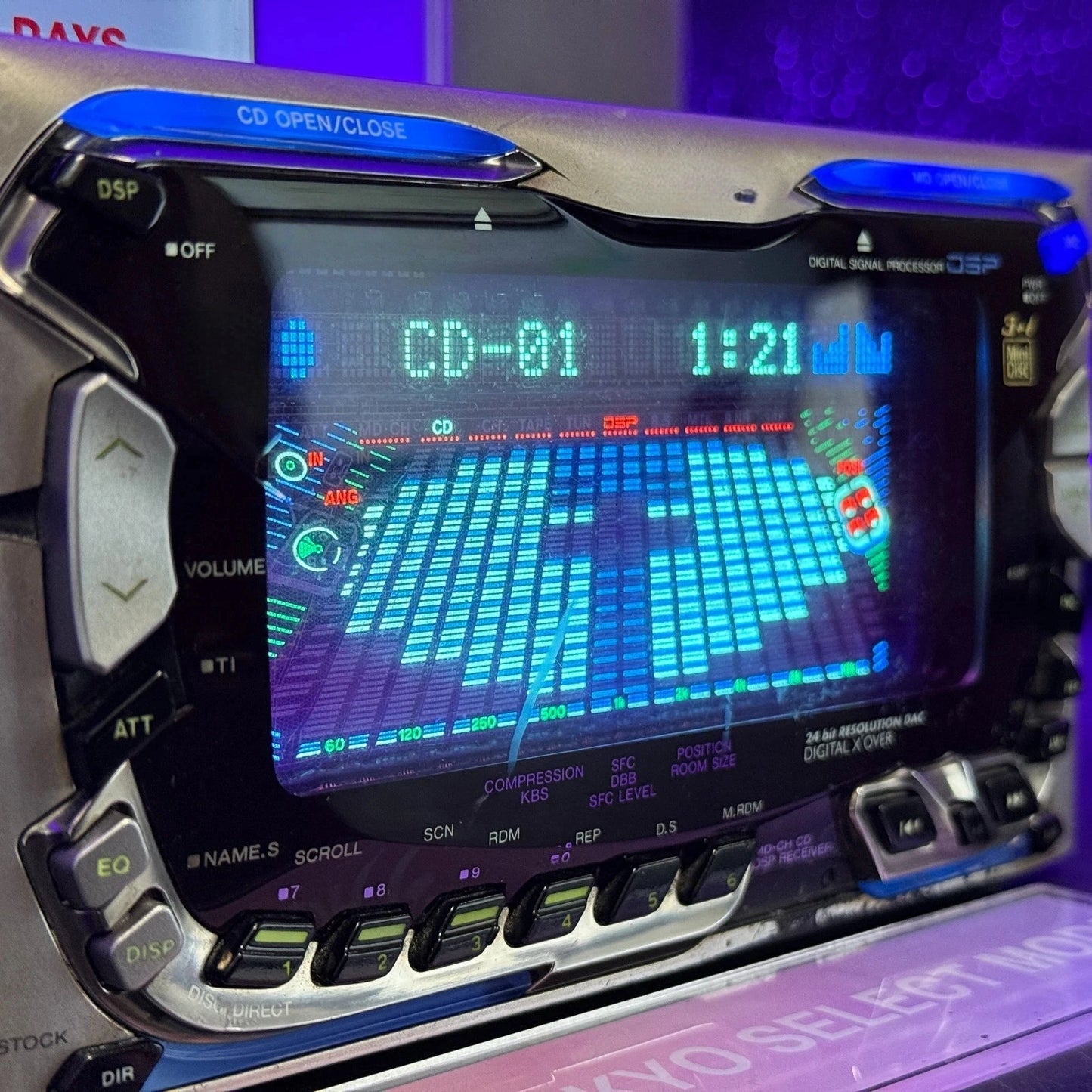 LEGENDARY CD & MD PLAYBACK – 2DIN Receiver with DSP, Bluetooth & Spectrum Analyzer