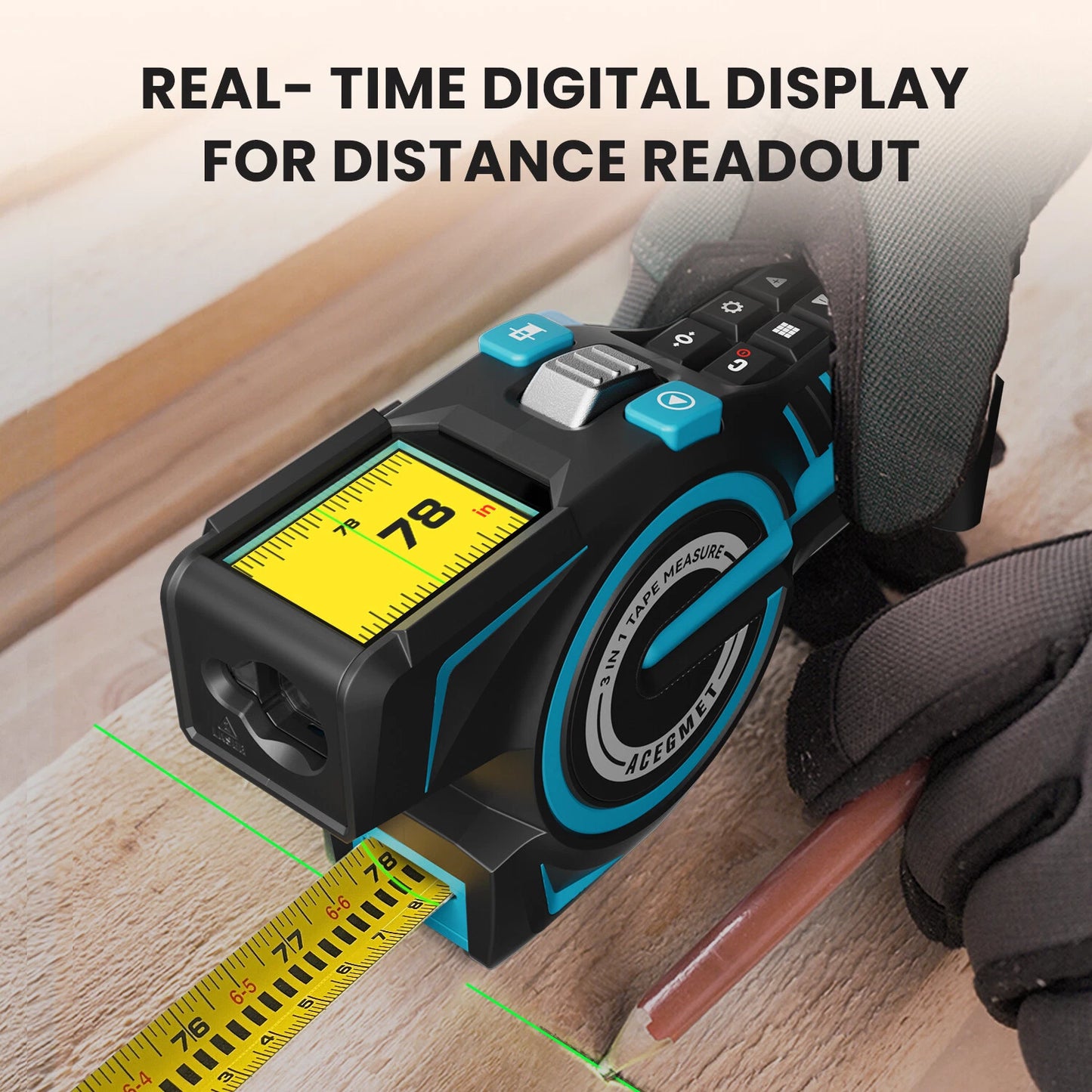 Measure, Record & Share Instantly – Bluetooth 3-in-1 Digital Tape Measure