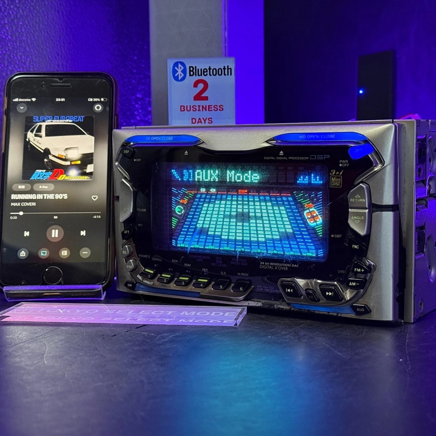 LEGENDARY CD & MD PLAYBACK – 2DIN Receiver with DSP, Bluetooth & Spectrum Analyzer