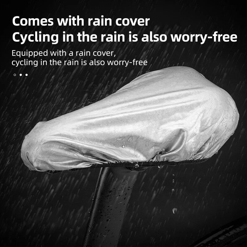Bike Saddle Cover with LED Taillight – Reflective Seat Cushion