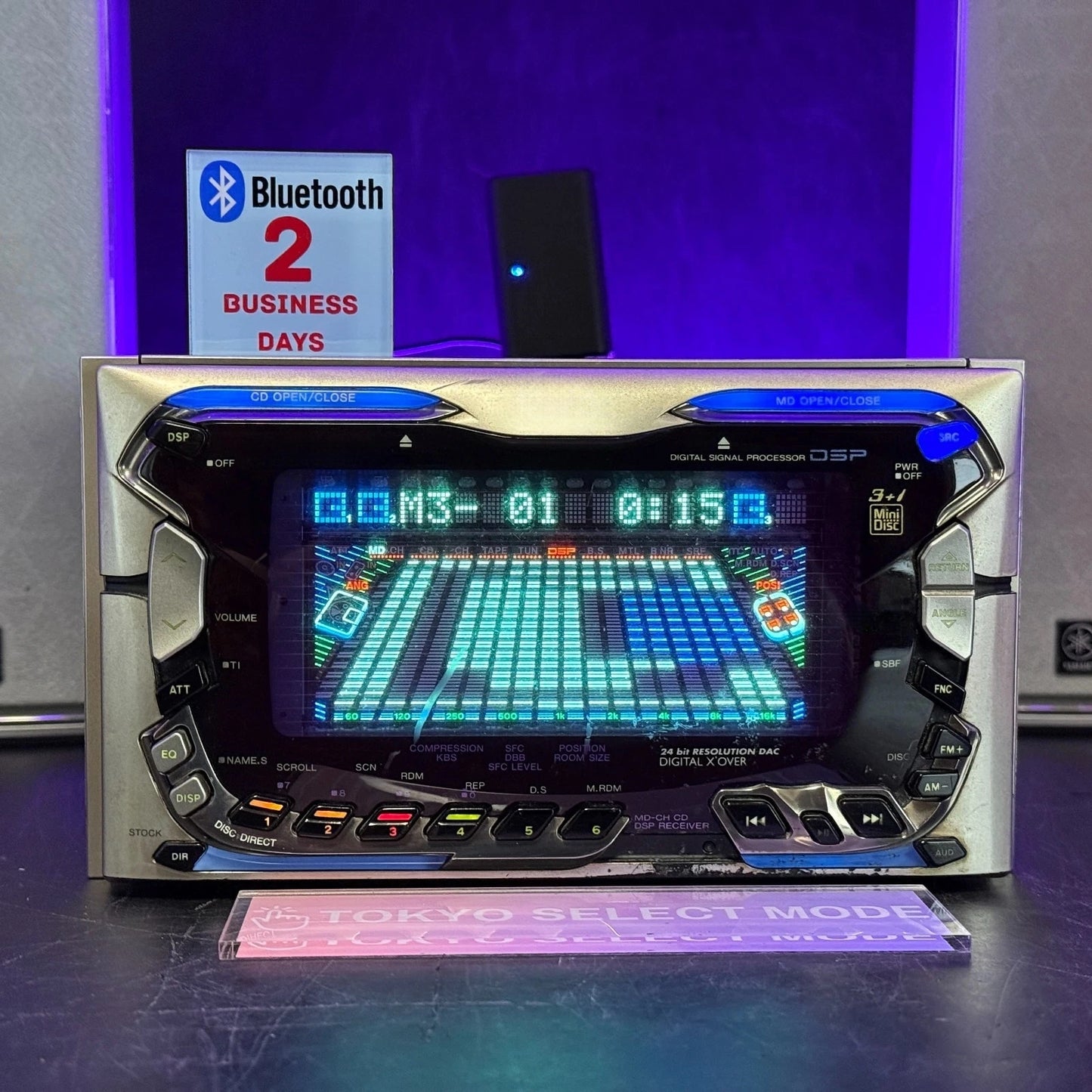 LEGENDARY CD & MD PLAYBACK – 2DIN Receiver with DSP, Bluetooth & Spectrum Analyzer