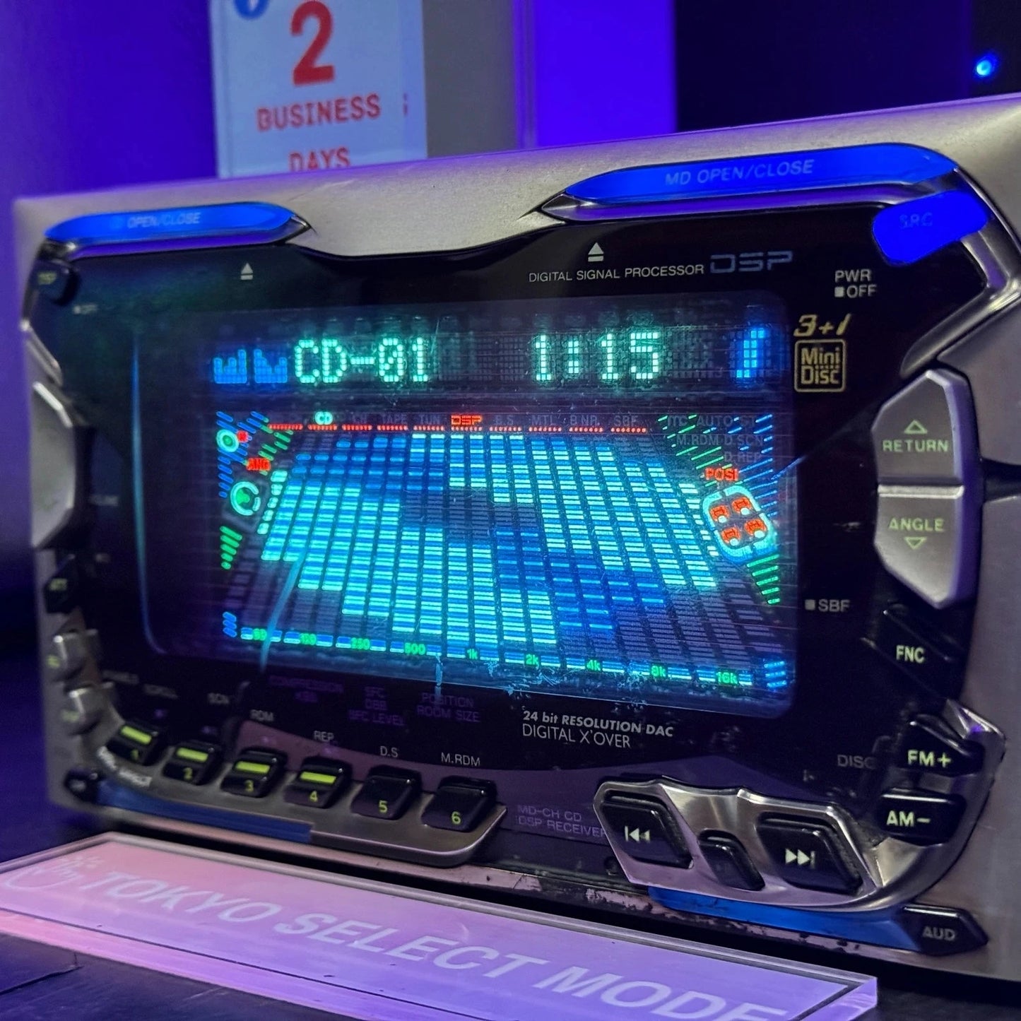 LEGENDARY CD & MD PLAYBACK – 2DIN Receiver with DSP, Bluetooth & Spectrum Analyzer