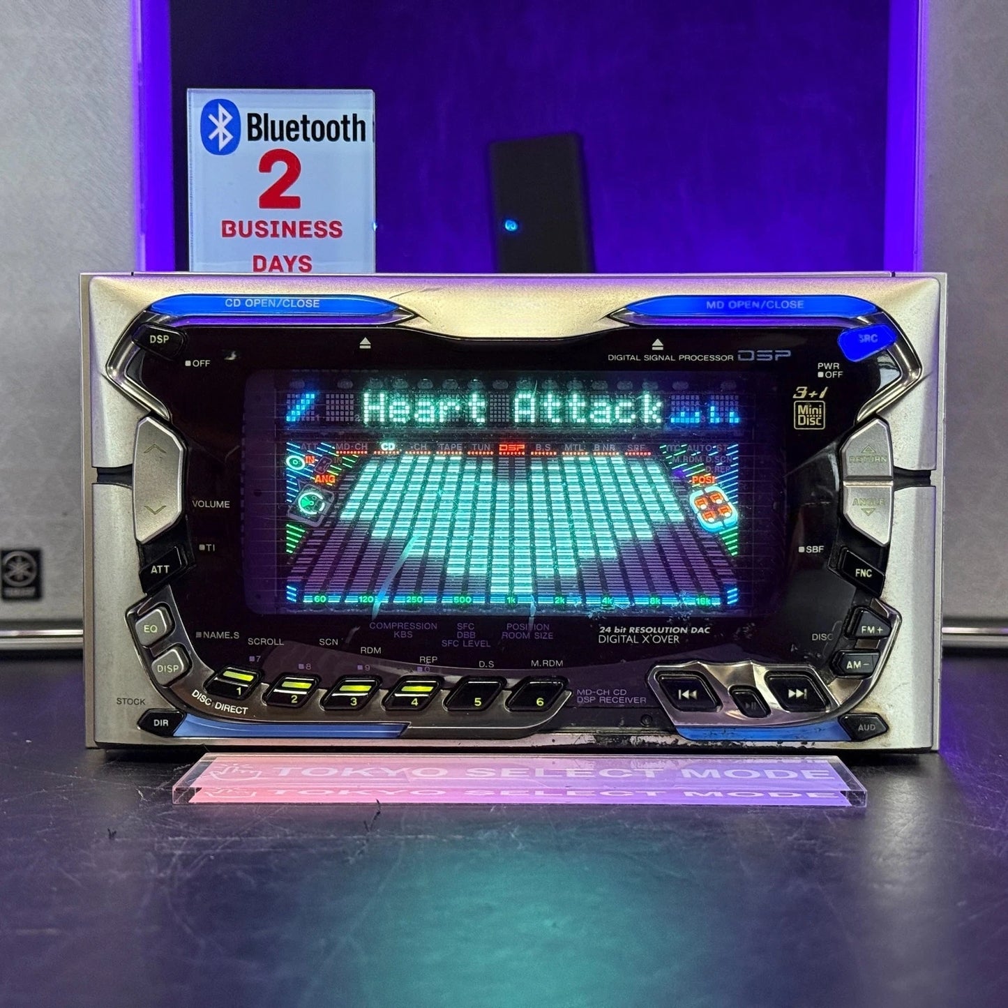 LEGENDARY CD & MD PLAYBACK – 2DIN Receiver with DSP, Bluetooth & Spectrum Analyzer