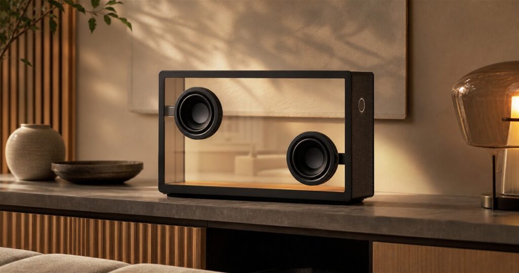 The Speaker That Makes Music Visible. A Tiny Concert Venue for Your Desk.