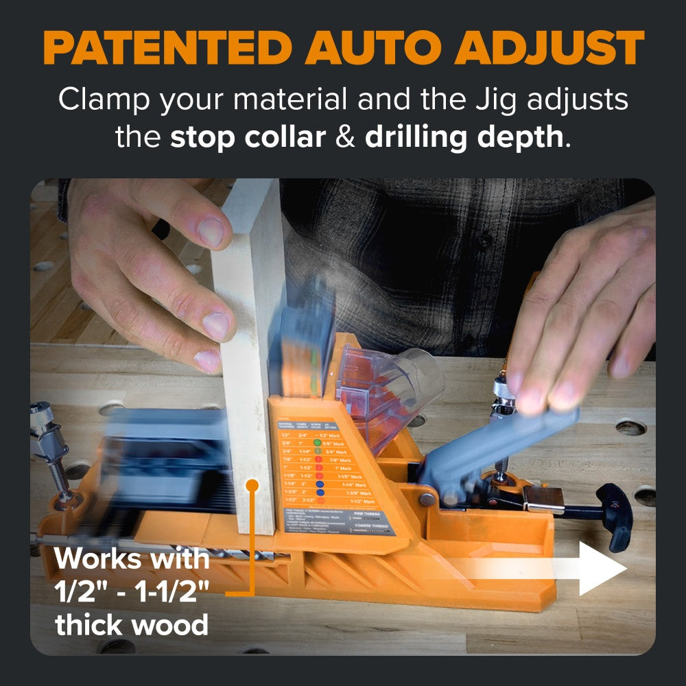 The Pocket Hole System That Thinks for You. Drop in Your Wood. Start Drilling.